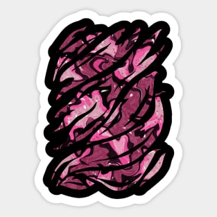 Hot pink abstract geometric shapes Sticker